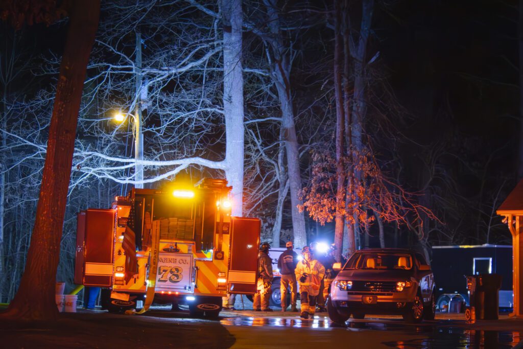 
Photo for 2nd place in Photography Spot of emergency personnel gathered outside the fire at Stonewood Estates in Cherryville , NC. Sunday, February 18, 2024, by Mason Beam (WNN).