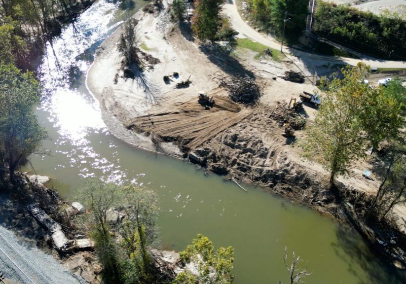 The destruction caused at Riverside Park by Hurricane Helene.